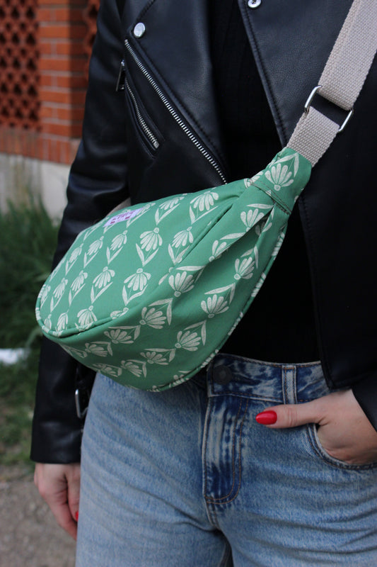 Borsa Selene S- Margherite verde