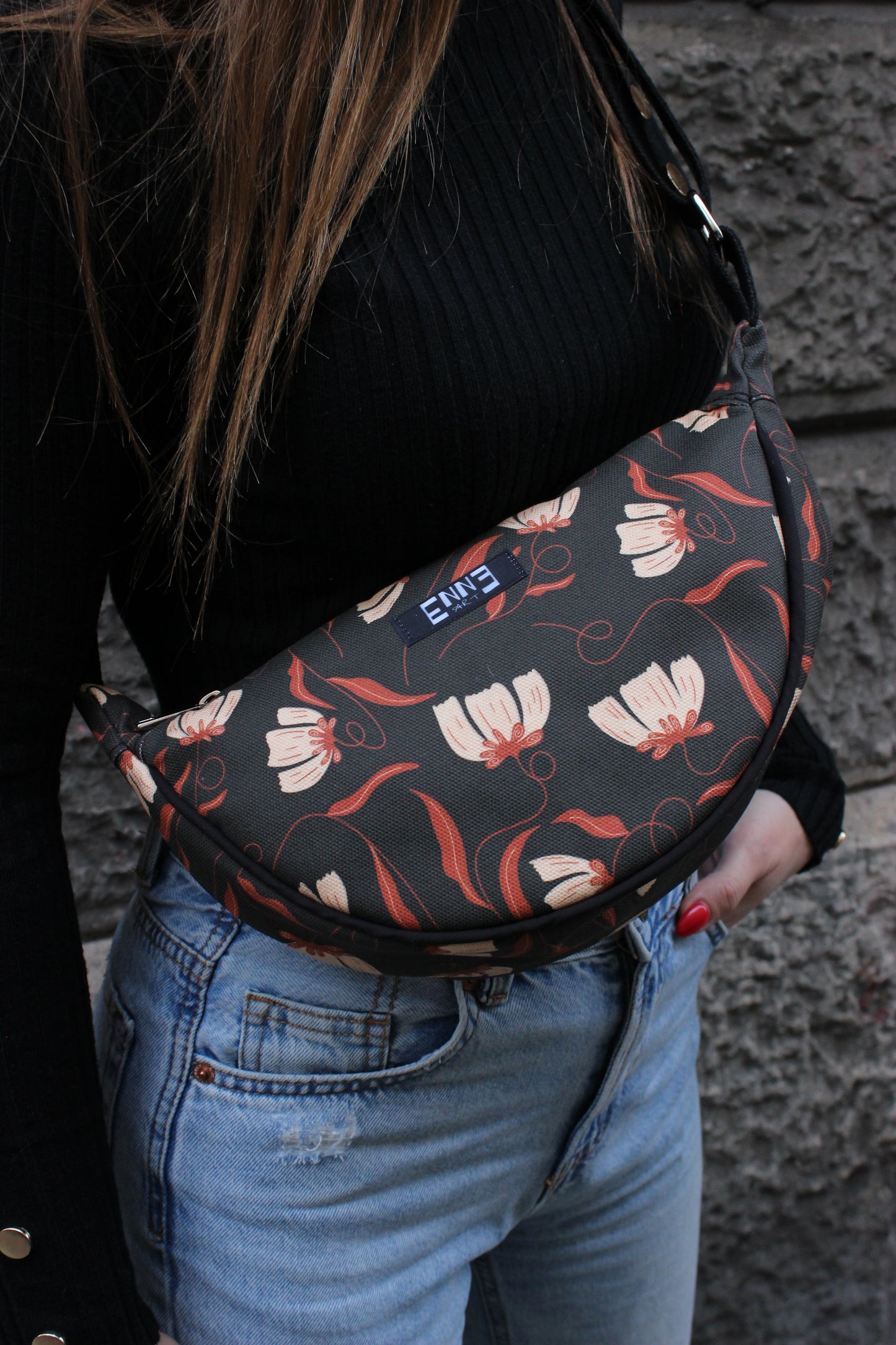 Borsa Selene S - Intreccio floreale