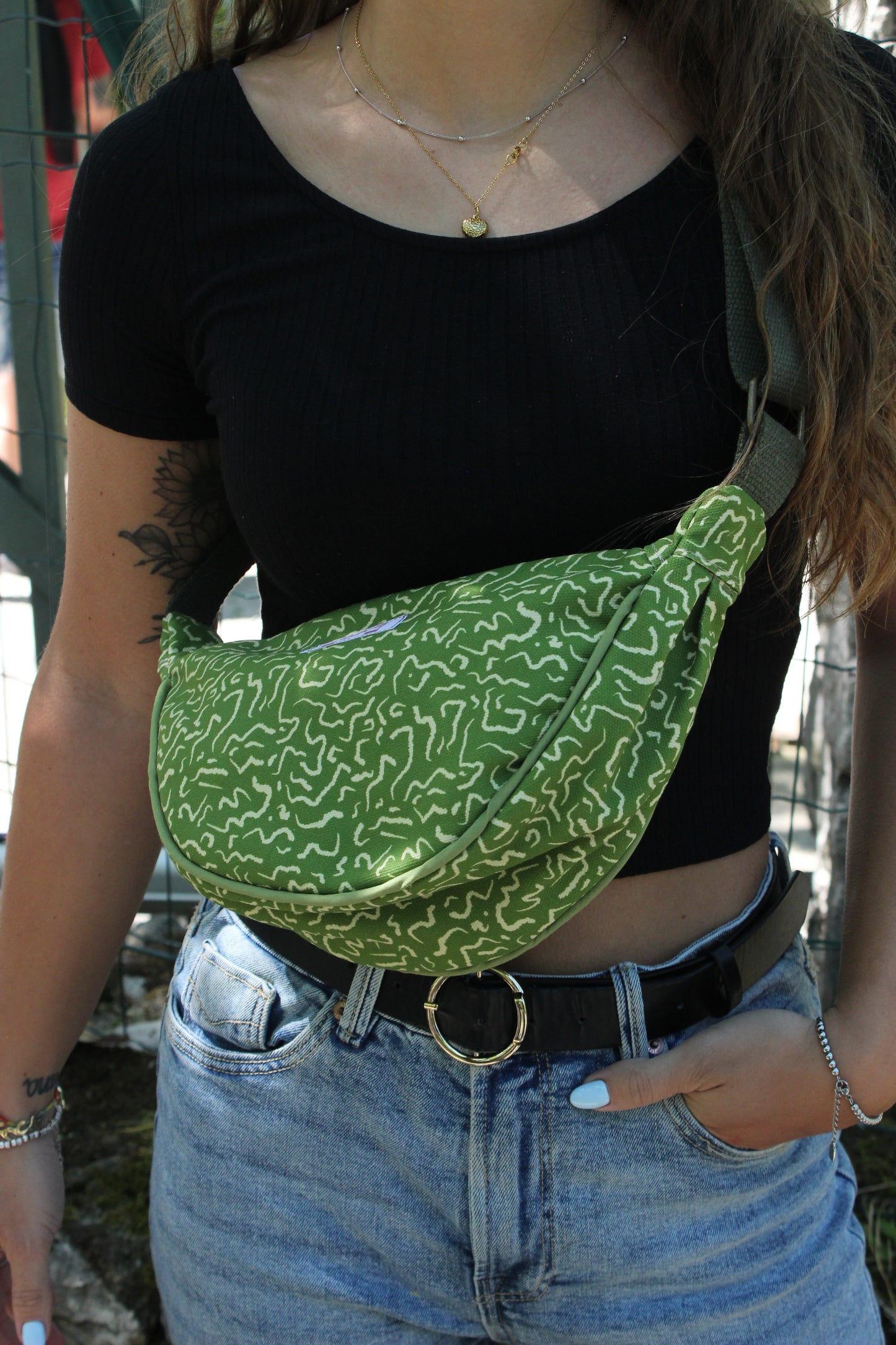 Borsa Selene S - Verde Astratto